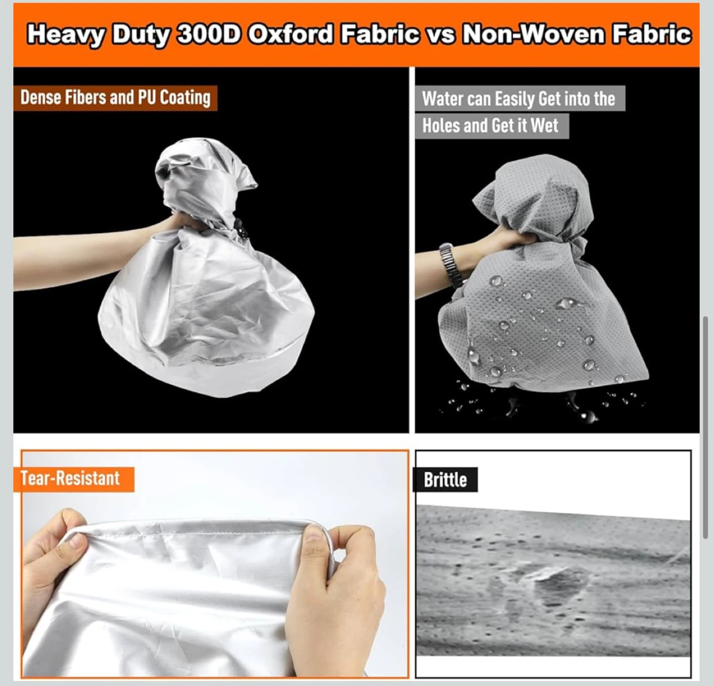 RV Cover 18-20 FT 300D Oxford Heavy Duty Travel Trailer Cover - photo 4
