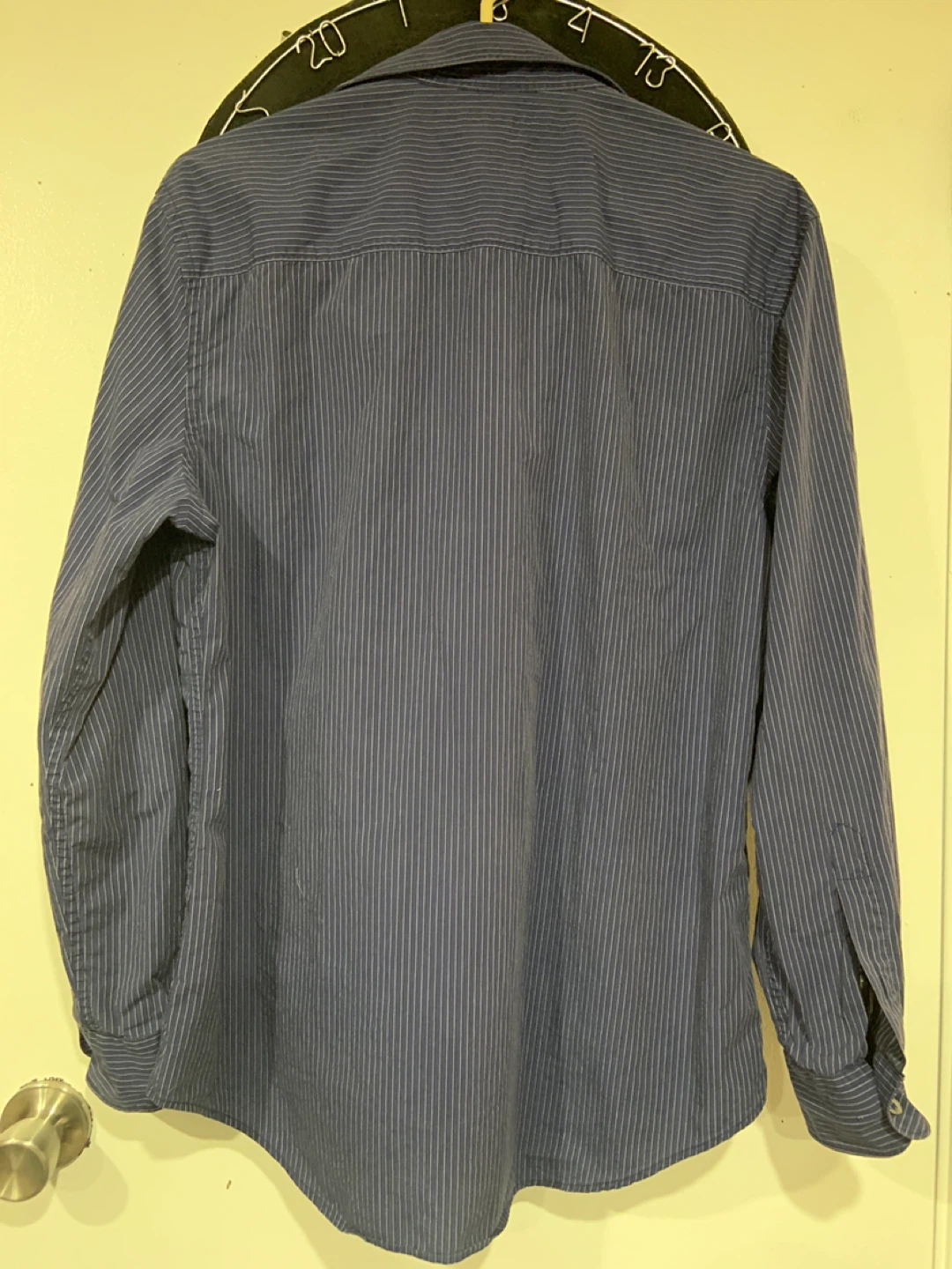 Perry Ellis Men's Blue Stripe Dress Shirt - photo 2