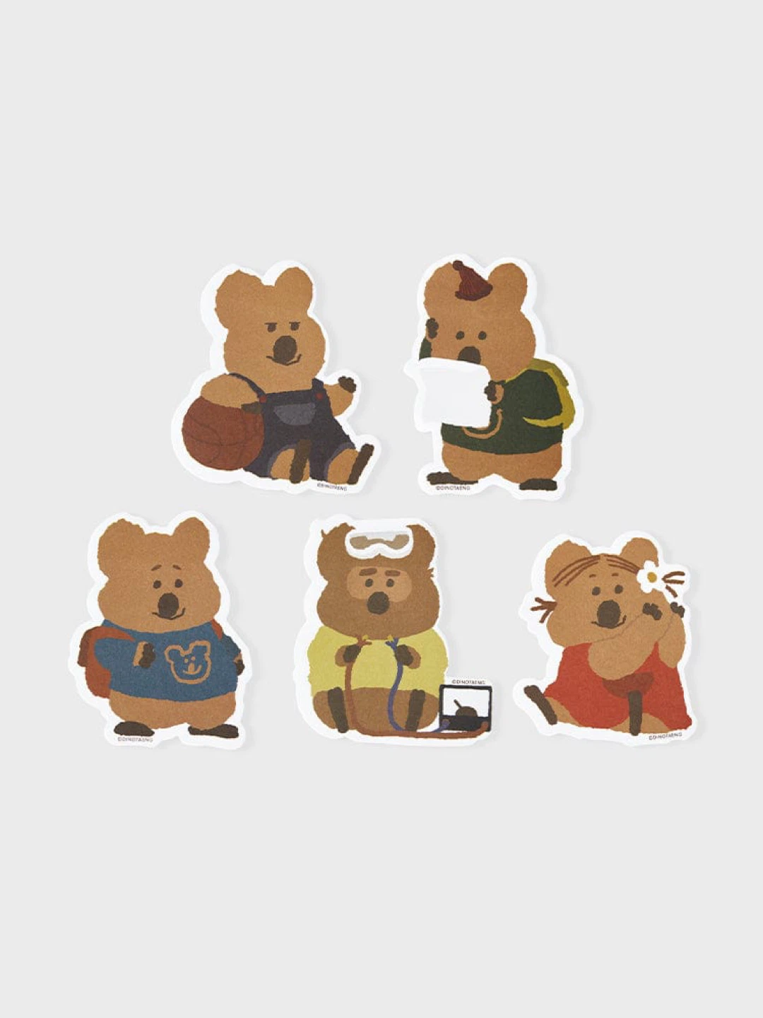 BRAND NEW 🥕 DINOTAENG QUOKKA IN SCHOOL STICKY NOTES & PEN