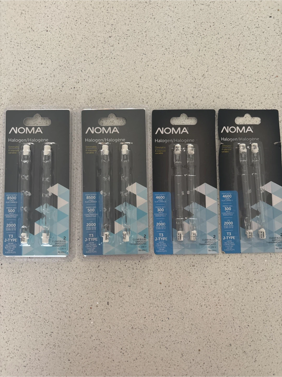 NOMA Halogen Light Bulbs - T3 J-Type