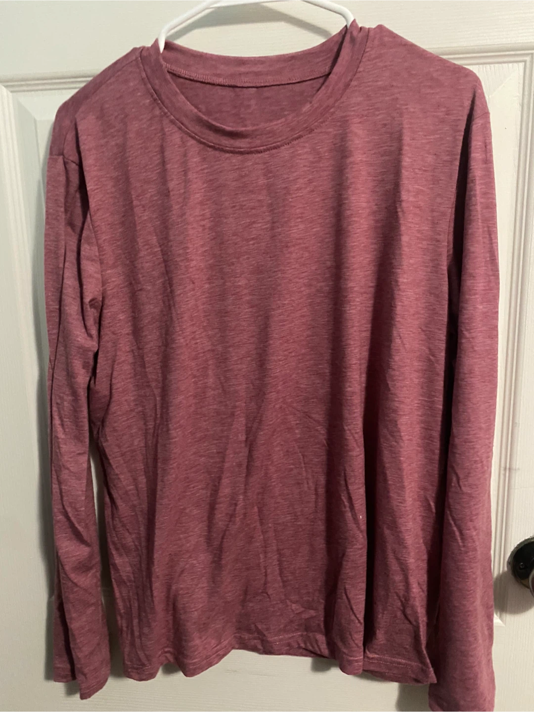 Maroon Heathered Long Sleeve Shirt