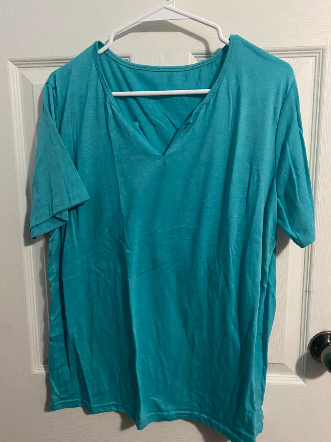 Turquoise V-Neck T-Shirt