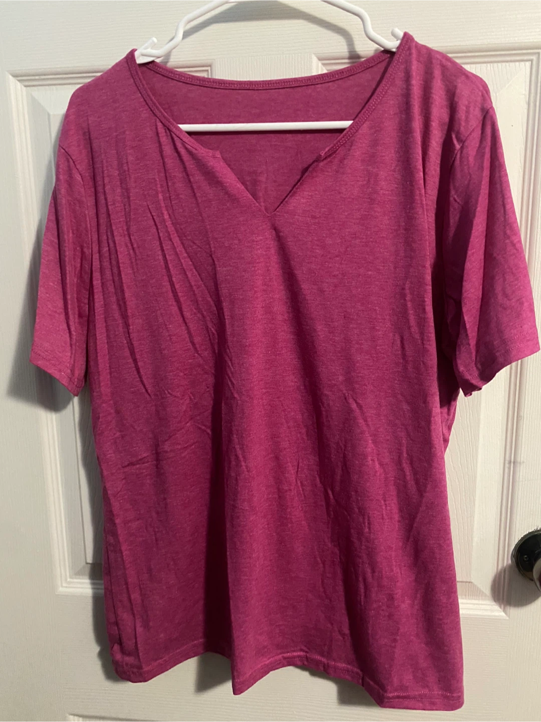 Women's Pink V-Neck T-Shirt