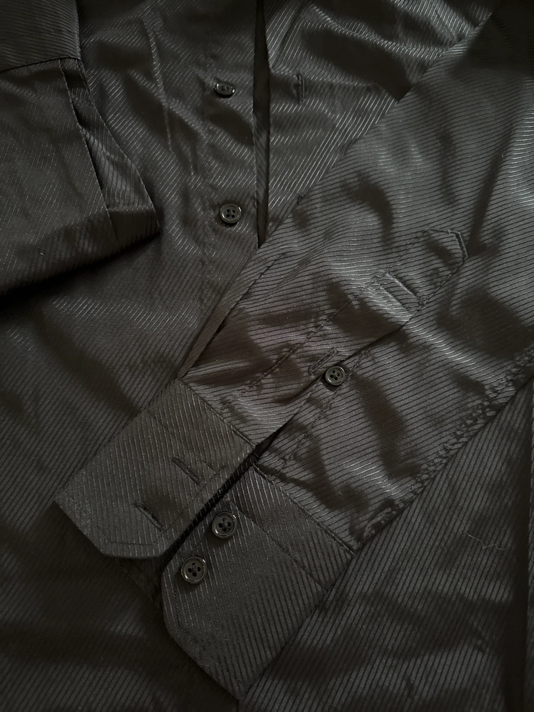 Luxury Plus Black Striped Dress Shirt - photo 2