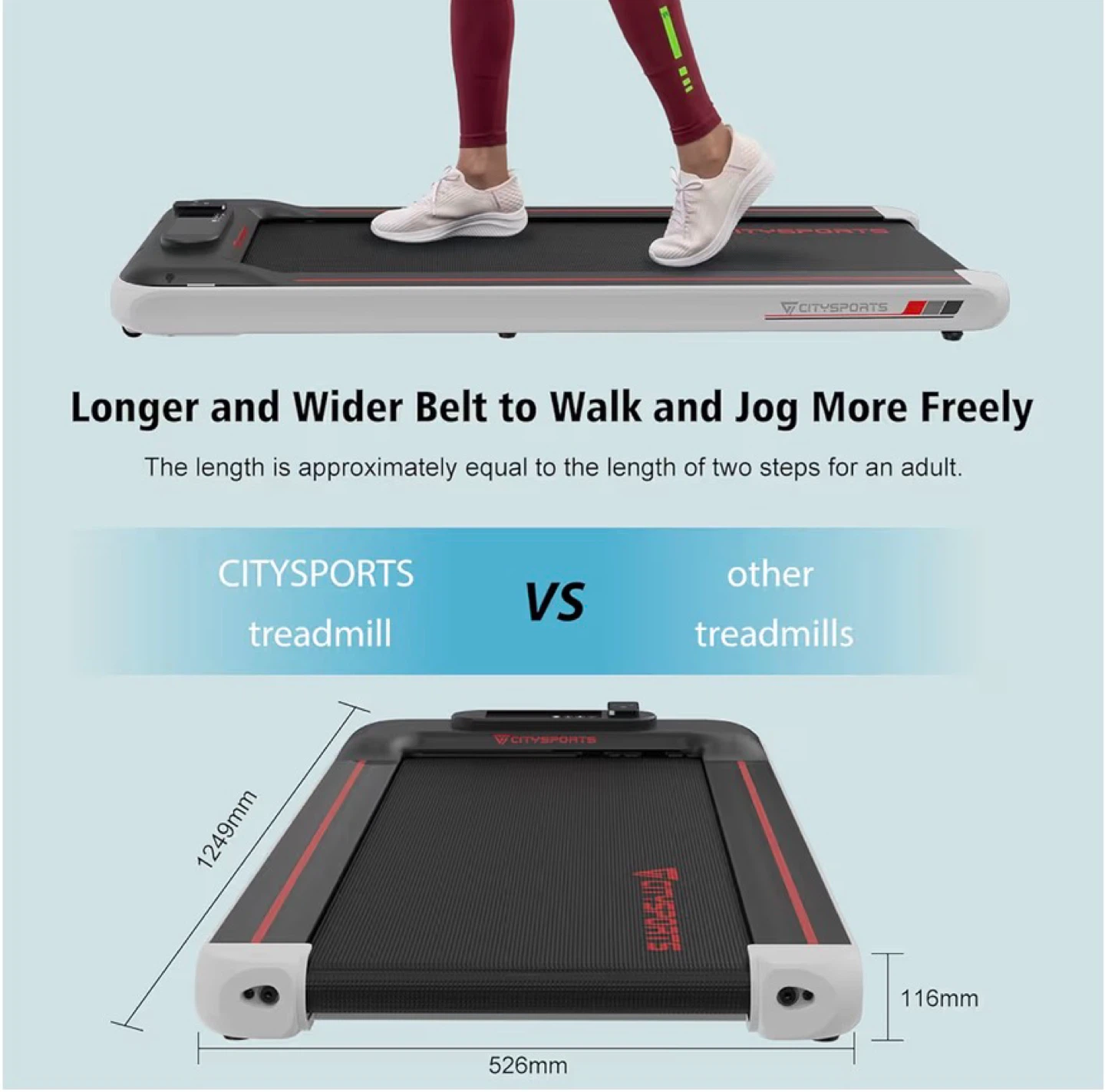 CITYSPORTS Fitness Walker Treadmill CS-WP8 - photo 3