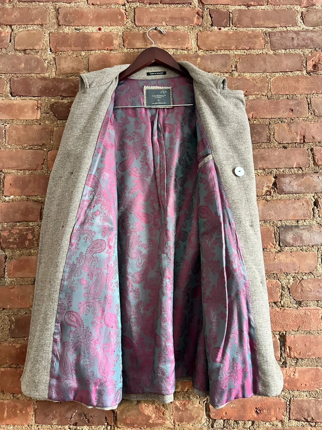 Camberry London Harris Tweed Double Breasted Wool Coat - photo 4