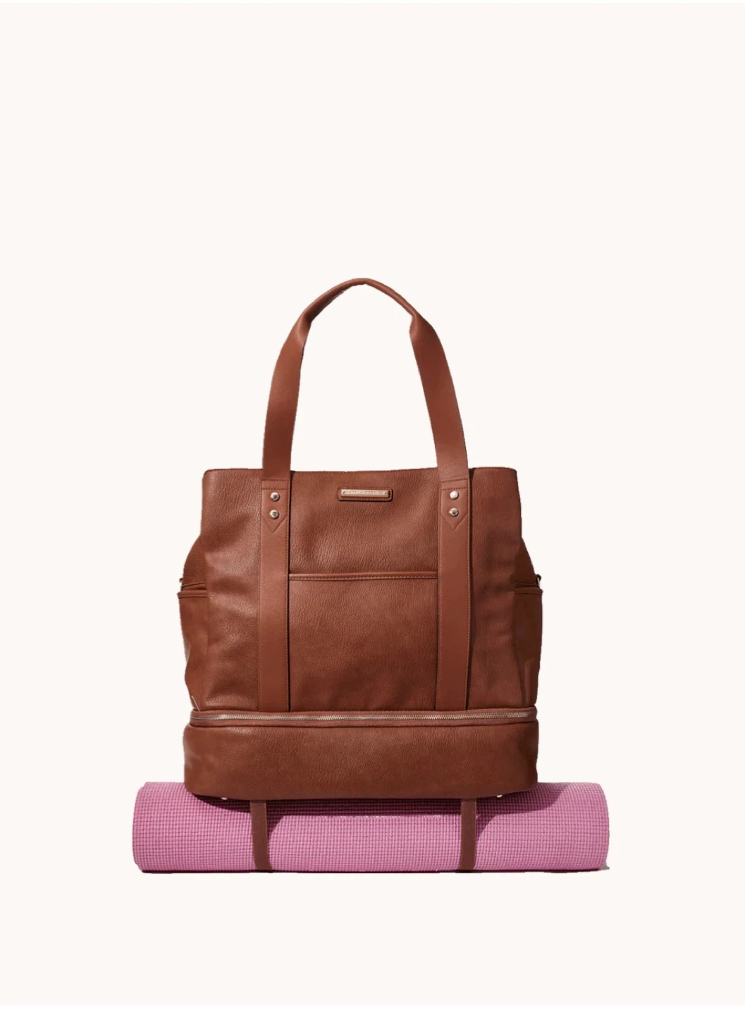Poppy & Peonies Brown Vegan Leather Weekender Bag - photo 2