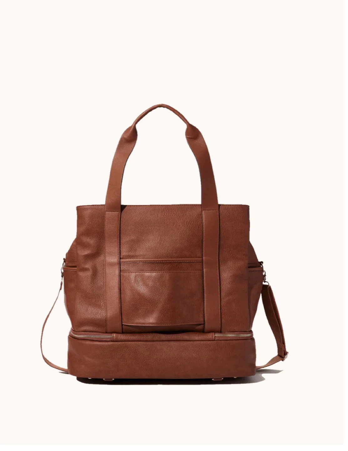 Poppy & Peonies Brown Vegan Leather Weekender Bag - photo 3