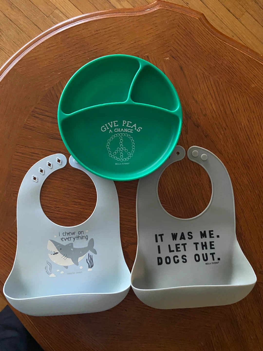 Bella Tunno Baby Bibs and Plate Set