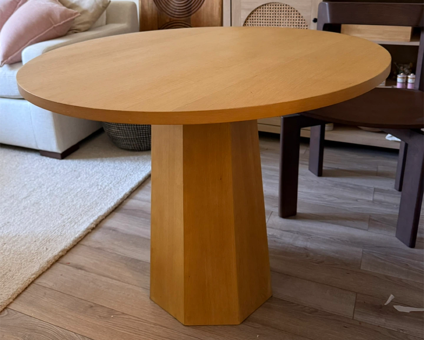 CB2 Bancroft Round Oak Table