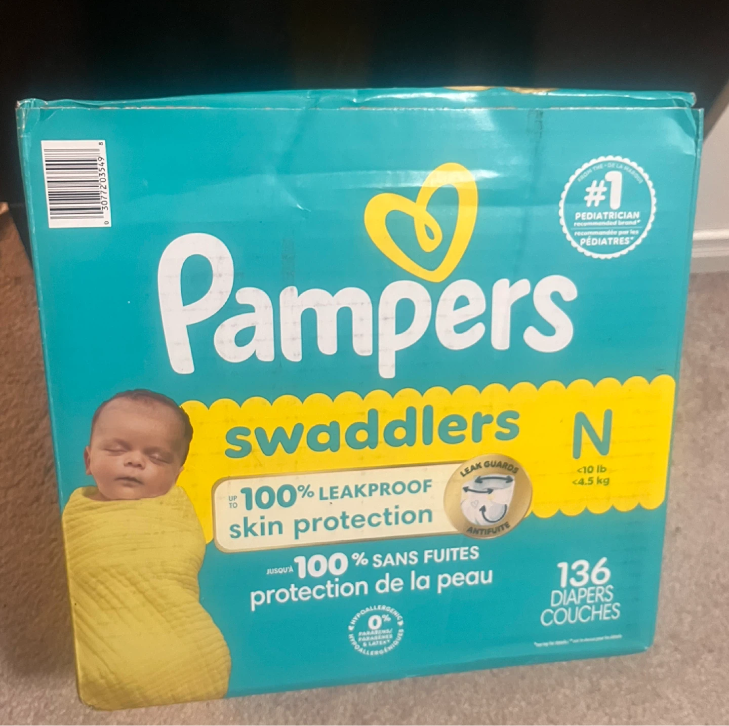Pampers Swaddlers Newborn Diapers - 136