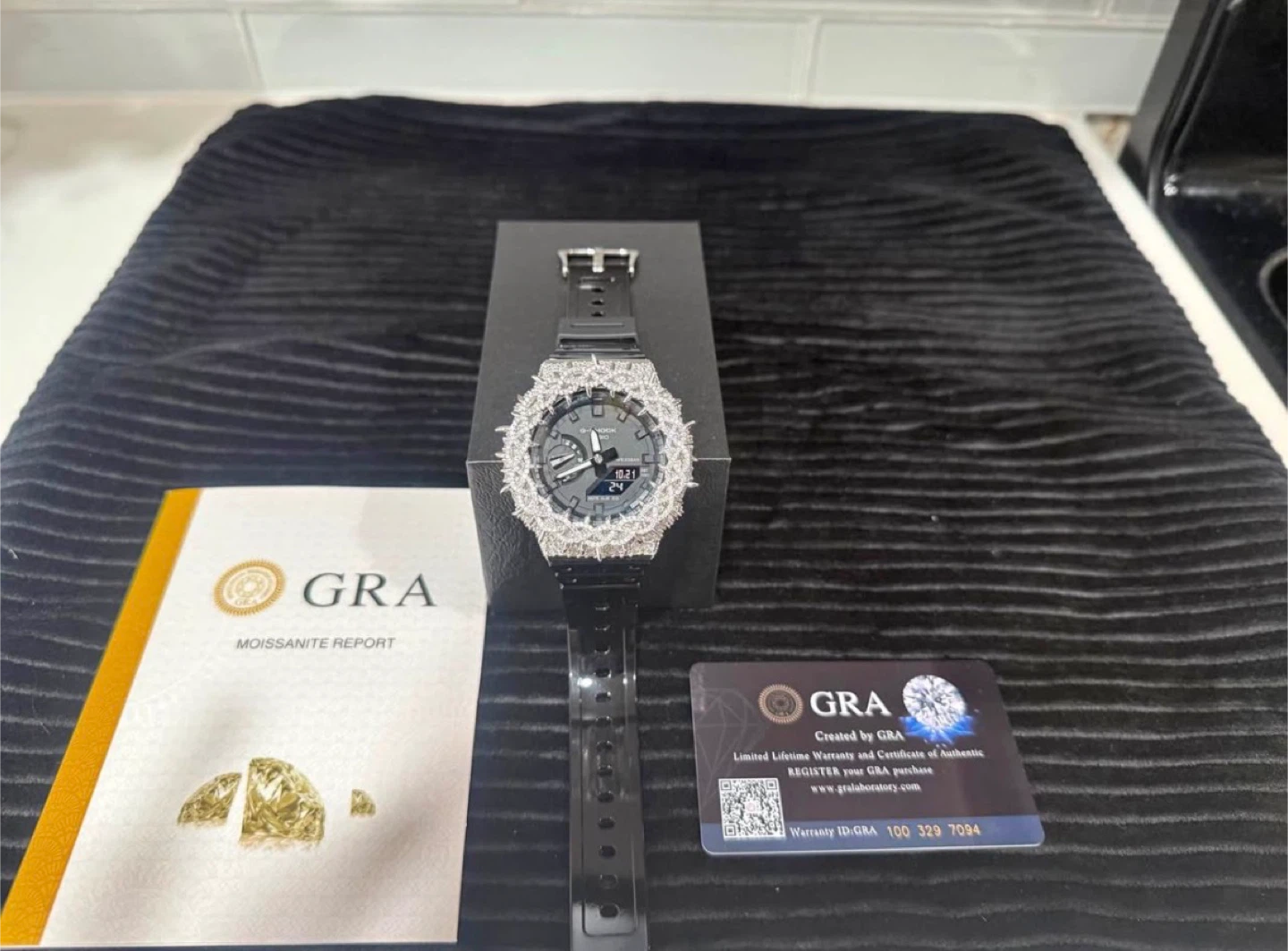 G-Shock iced out Moissanite watch- passes diamond tester