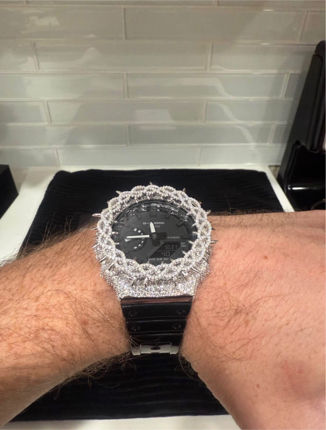 G-Shock iced out Moissanite watch- passes diamond tester - photo 4