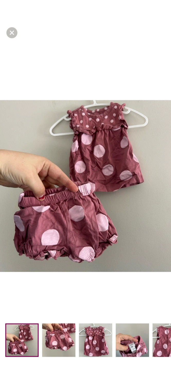 Carter's Baby Girls Polka Dot Dress & Bloomer Set