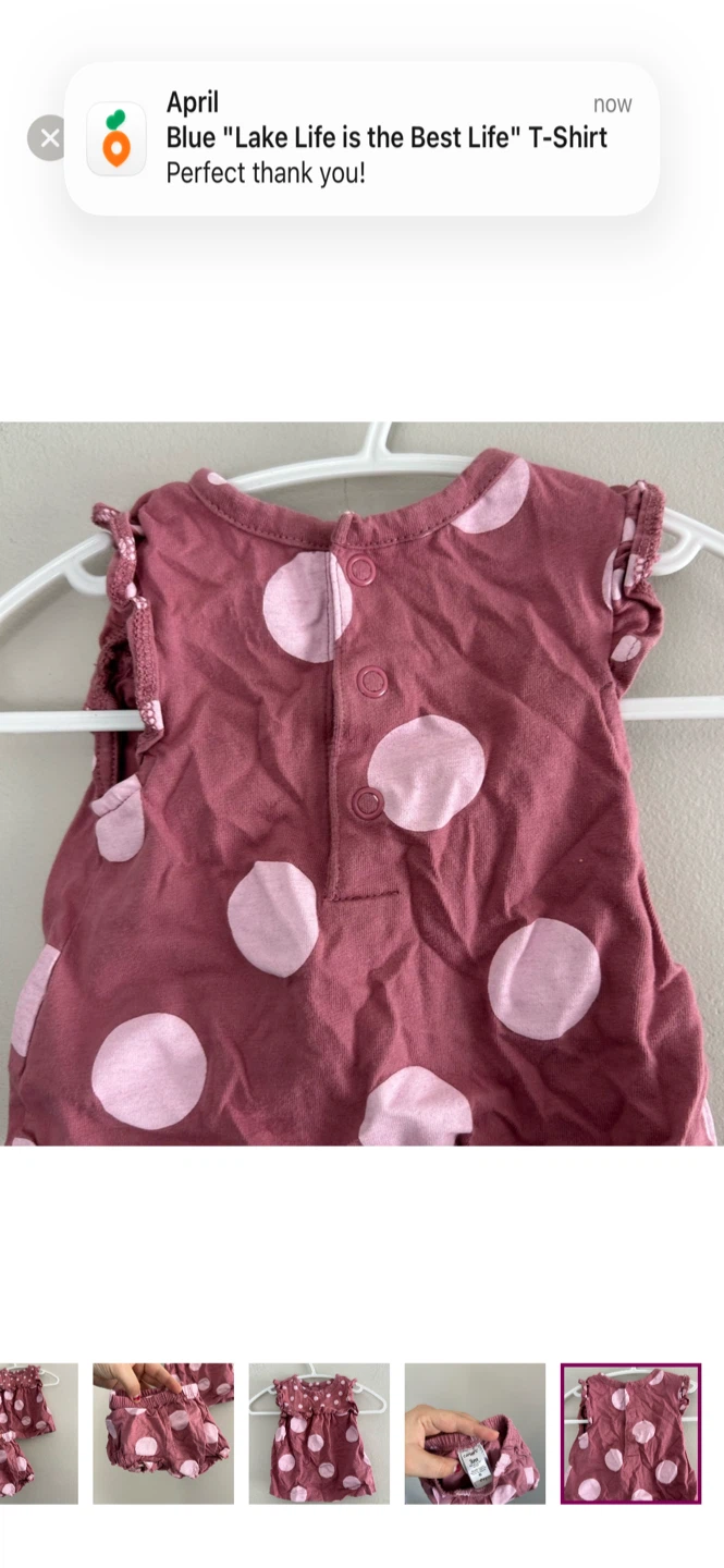 Carter's Baby Girls Polka Dot Dress & Bloomer Set - photo 5