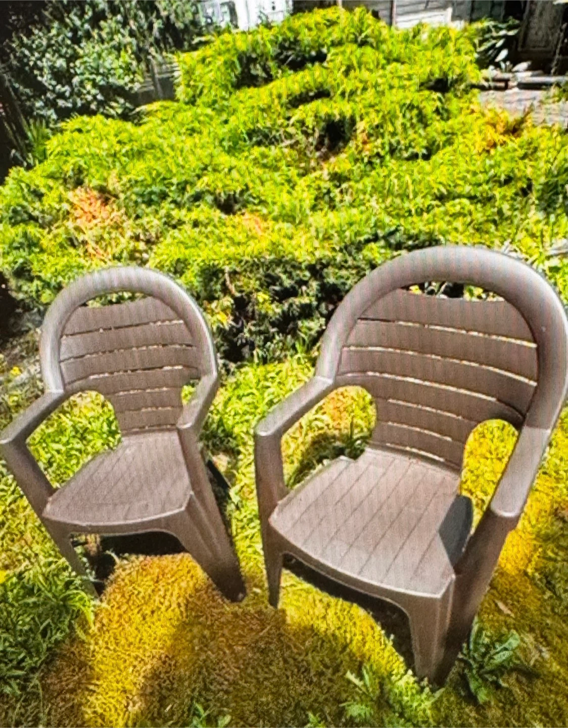 Brown Plastic Outdoor Chairs