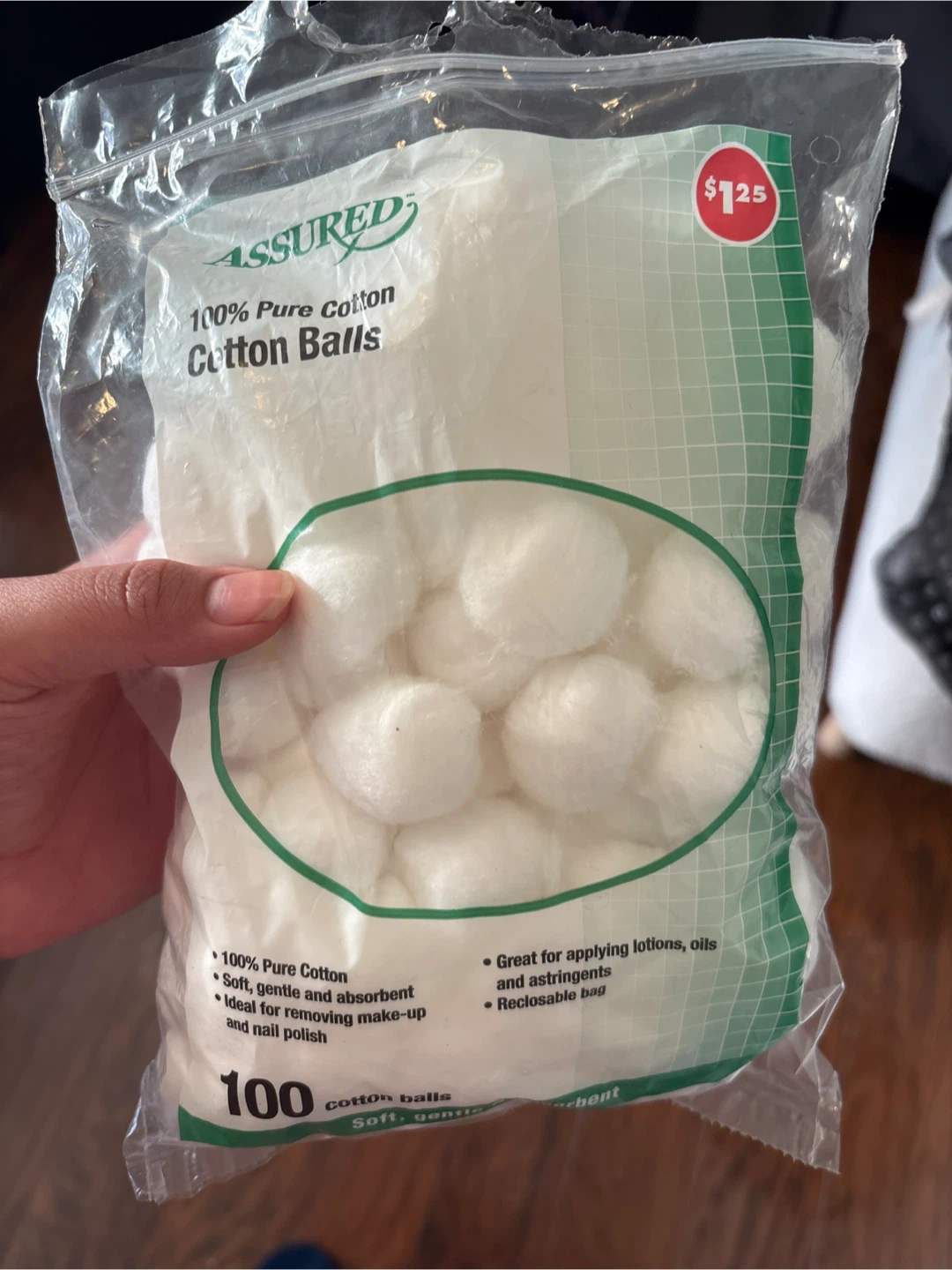Assured 100% Pure Cotton Cotton Balls - 100 Count