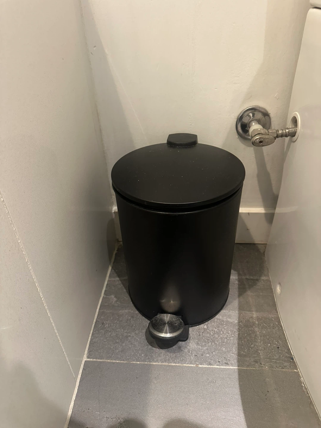 Black Metal Pedal Bin