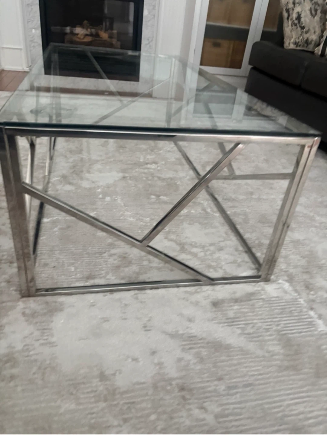 Modern Glass and Chrome Coffee Table - photo 4