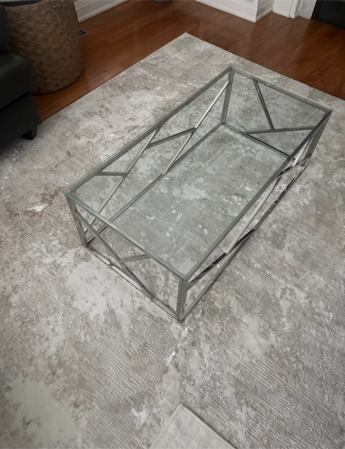 Modern Glass and Chrome Coffee Table - photo 2