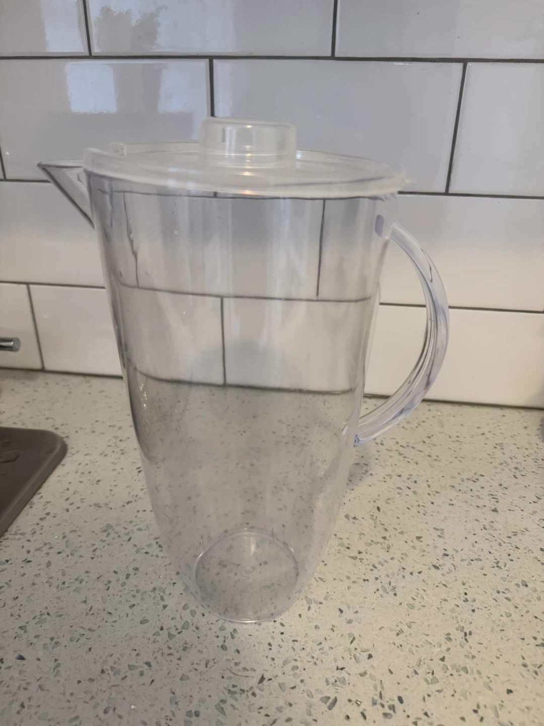 Clear Plastic Pitcher with Lid