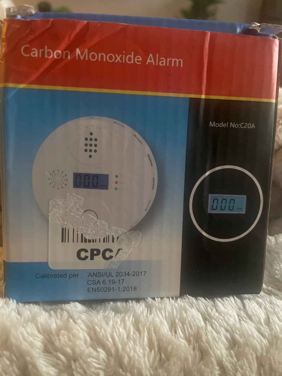 Carbon Monoxide Alarm Model C20A