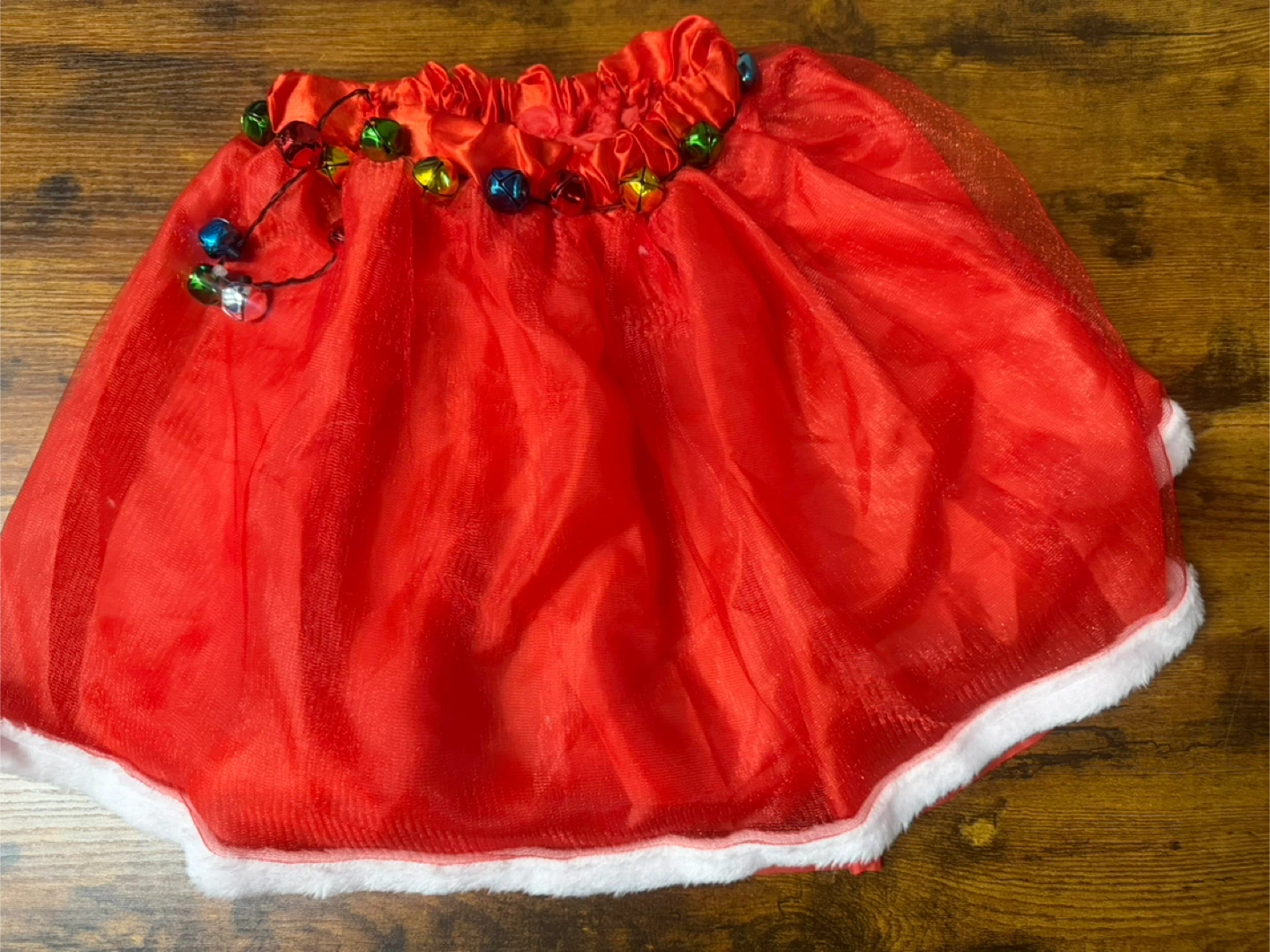 Red Christmas Tutu Skirt with Jingle Bells - photo 2