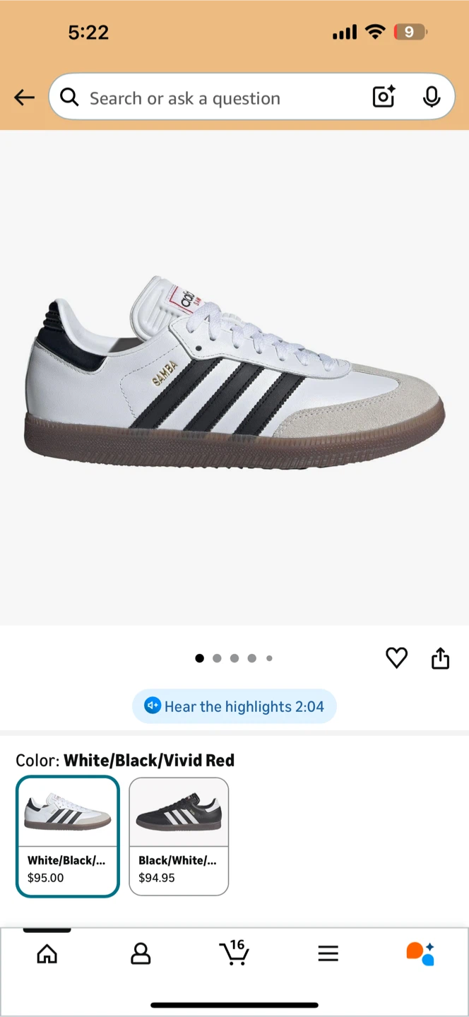 Adidas Samba Sneakers White/Black Size 8.5 - photo 5