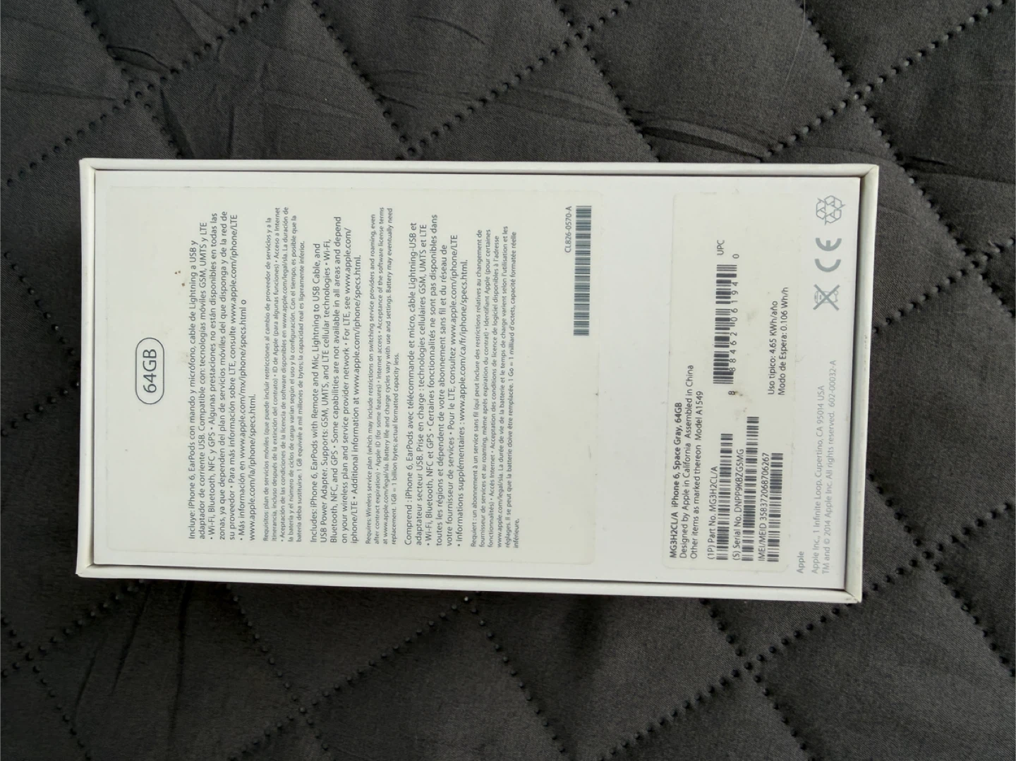 Apple iPhone 6s Box (64GB) - Original Box - photo 4