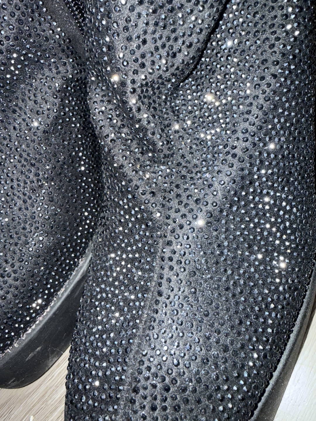 Black Rhinestone Platform Boots - photo 5