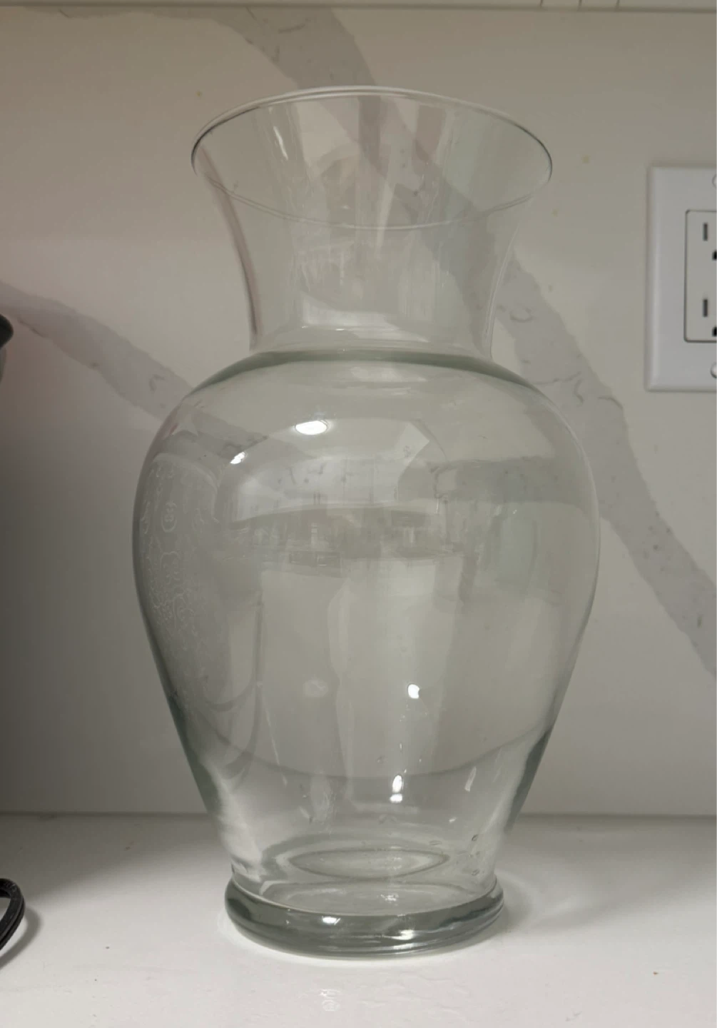 Large clear glass vase - photo 2