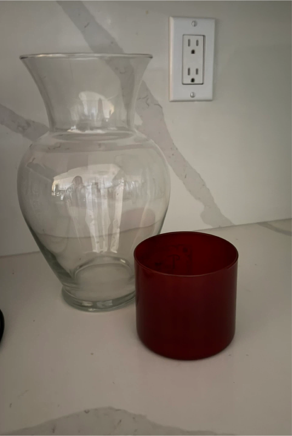 Large clear glass vase - photo 3