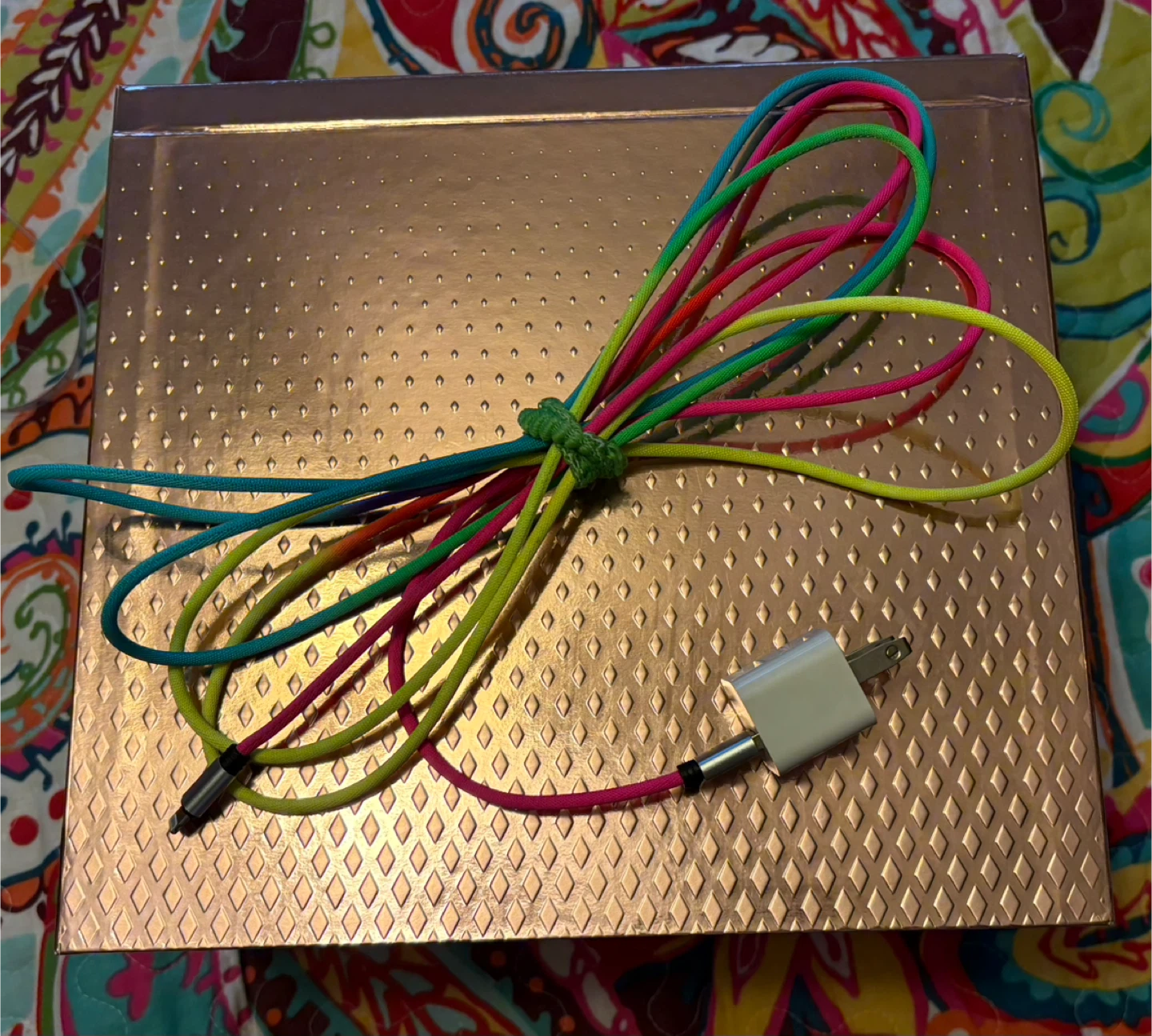 ✨✨10ft. Rainbow Cord Lightening to USB/AC