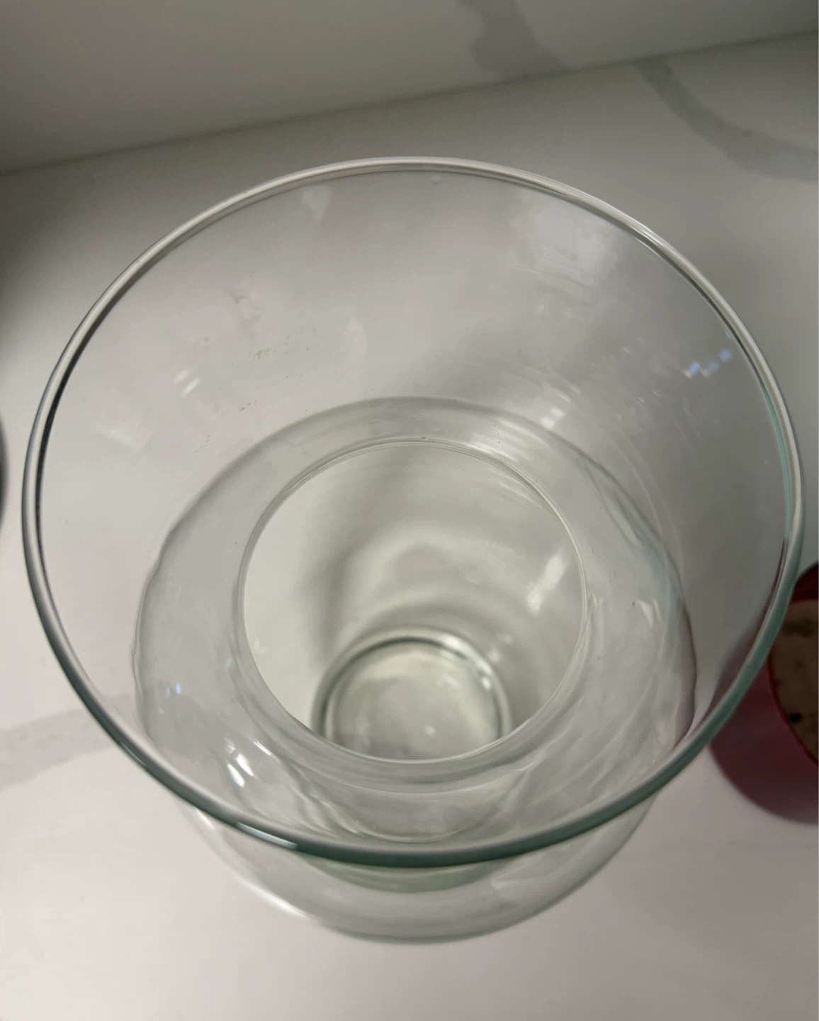 Large clear glass vase - photo 4