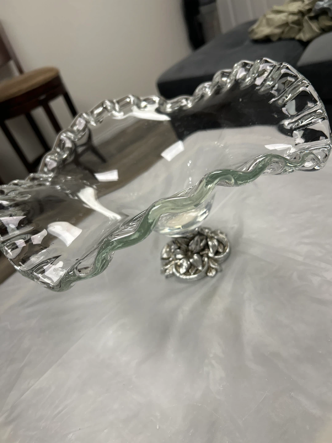 Glass Pedestal Serving Bowl