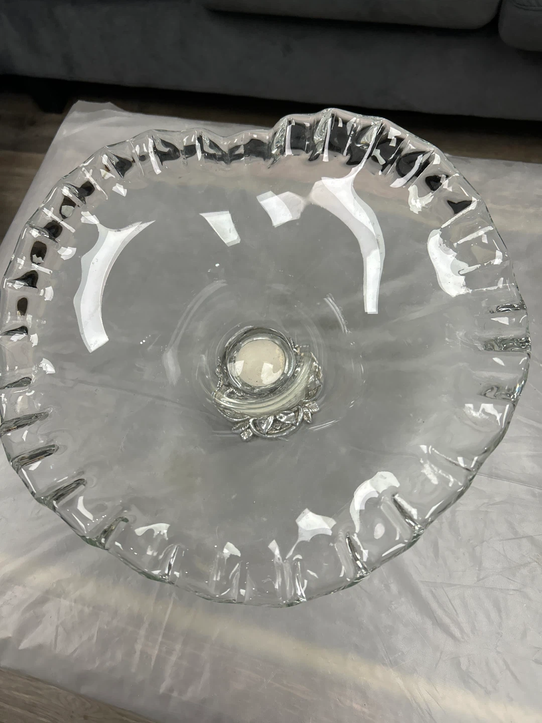 Glass Pedestal Serving Bowl - photo 2