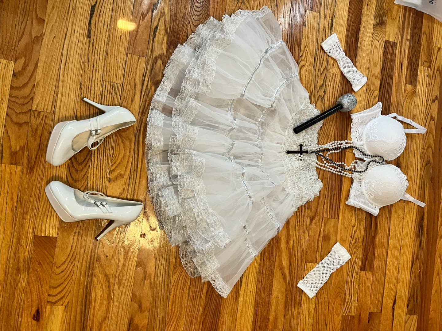 White Madonna Like a Virgin Costume Set - photo 2
