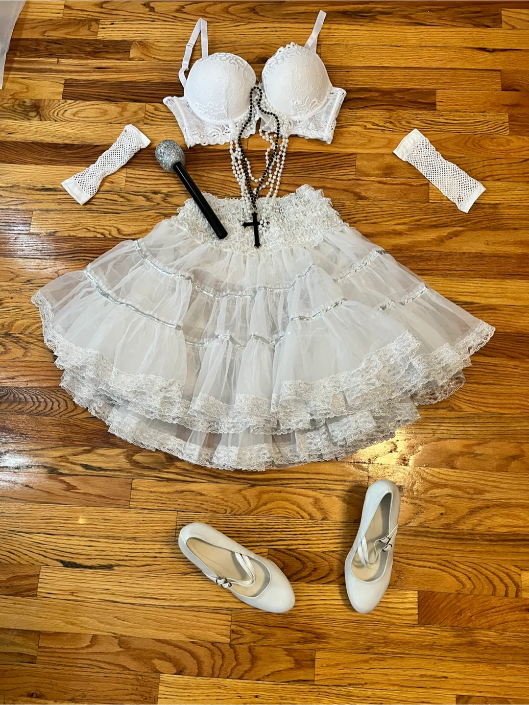 White Madonna Like a Virgin Costume Set
