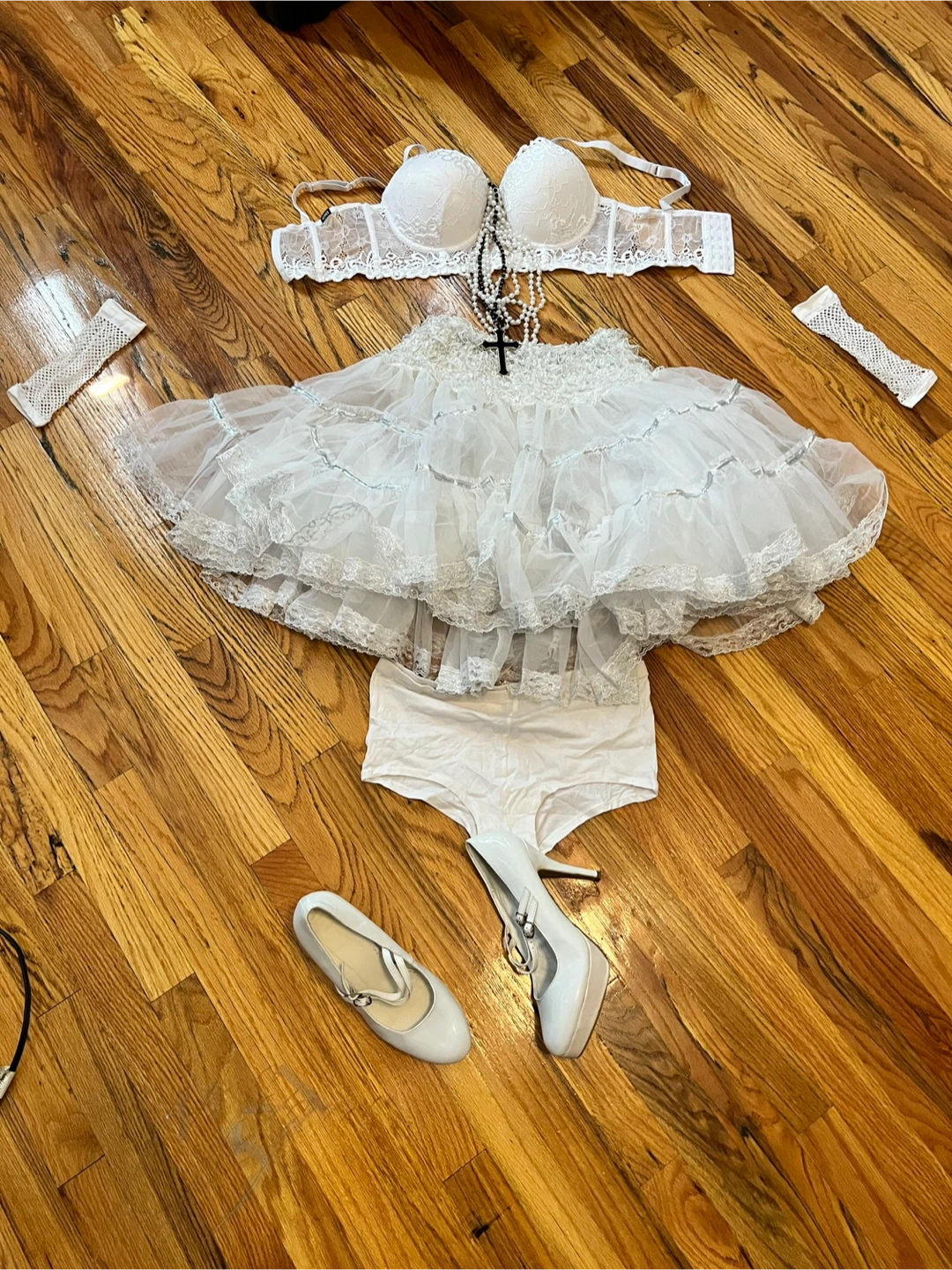 White Madonna Like a Virgin Costume Set - photo 4