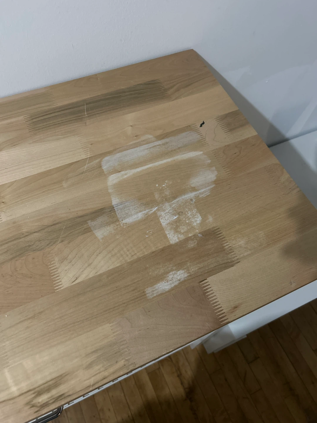 White Kitchen Island Cart with Wood Top - photo 2