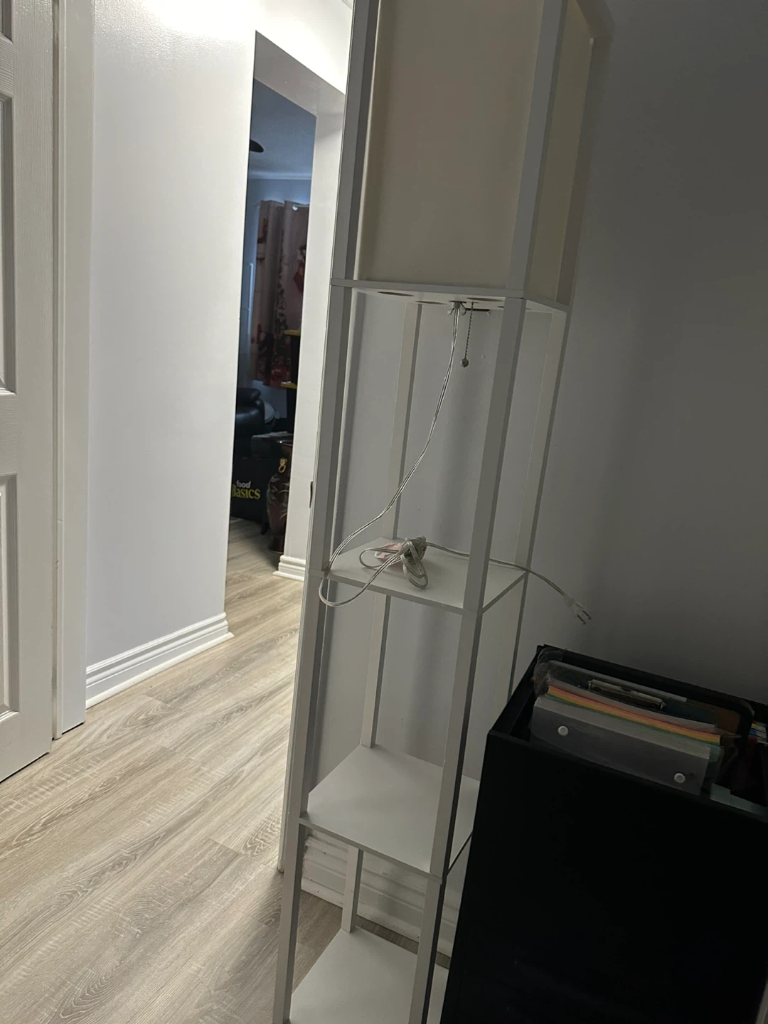 White Shelf Floor Lamp
