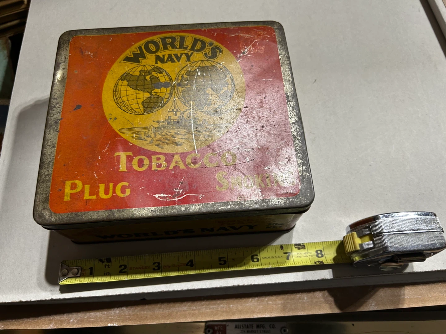World's Navy Tobacco Plug Tin