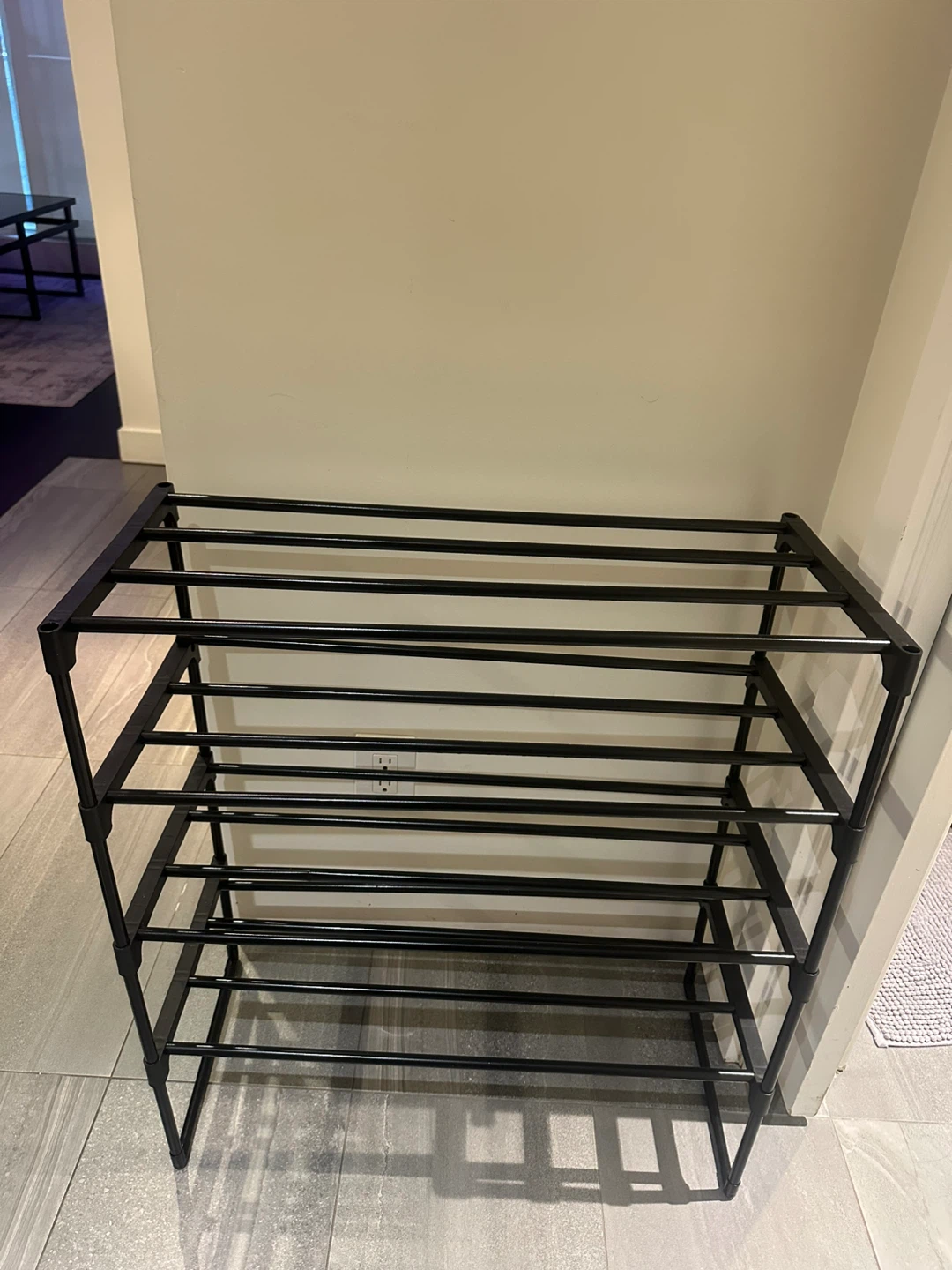 Black 5-Tier Shoe Rack