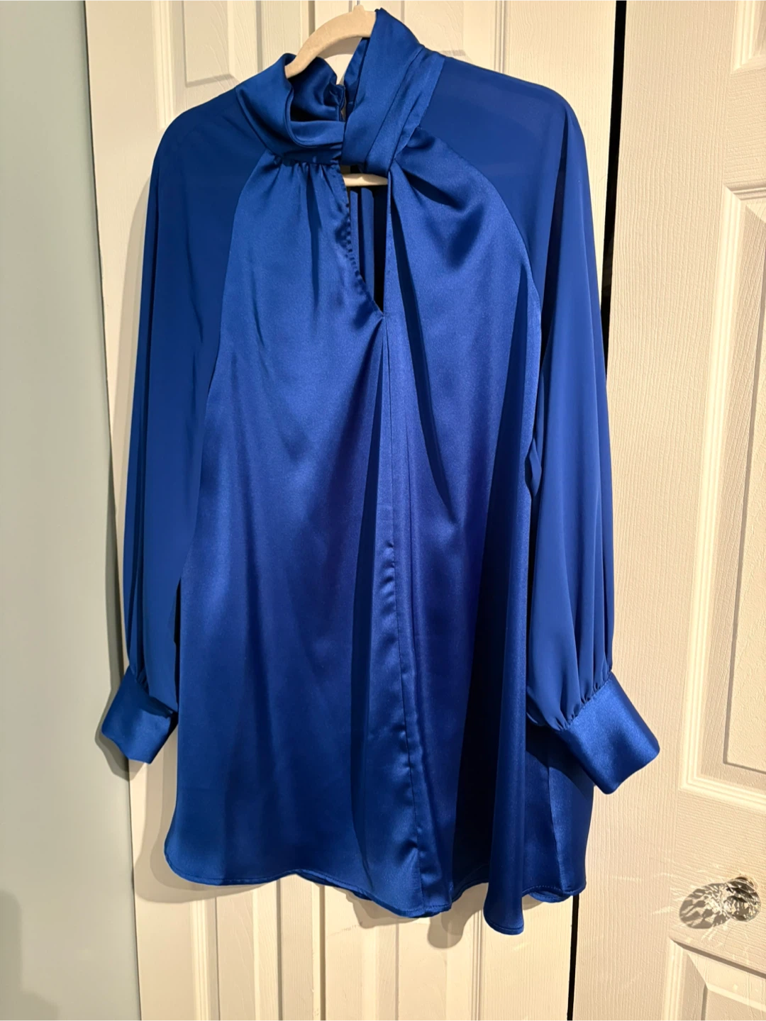 Blue Satin mini dress