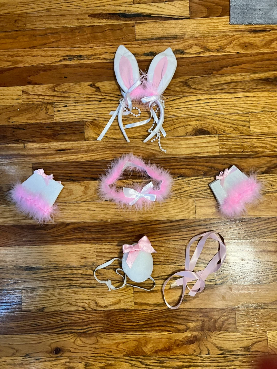Pink Lace Bunny Ears Lingerie Set - photo 2