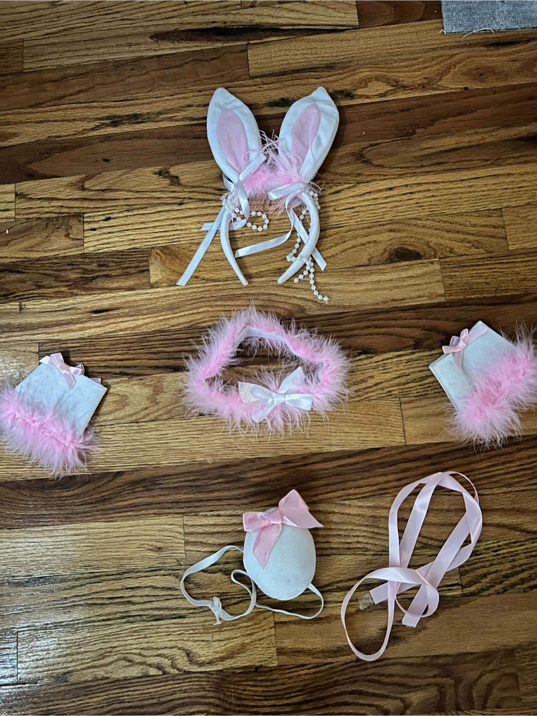 Pink Lace Bunny Ears Lingerie Set - photo 3