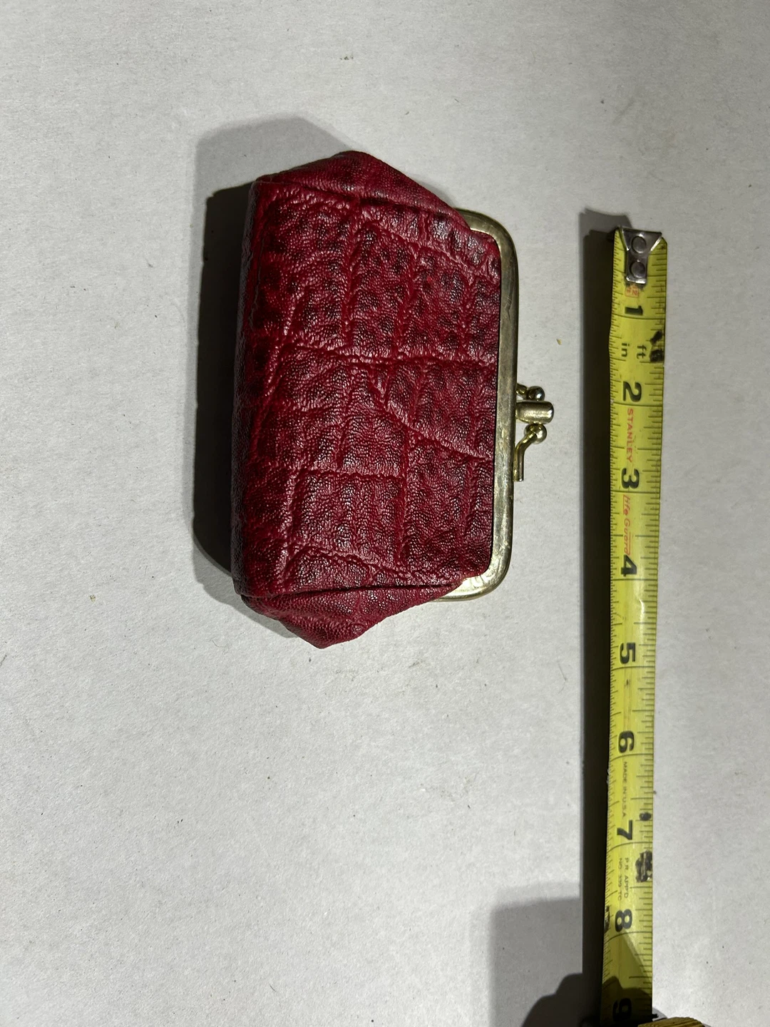 Red Coin Purse with Clasp