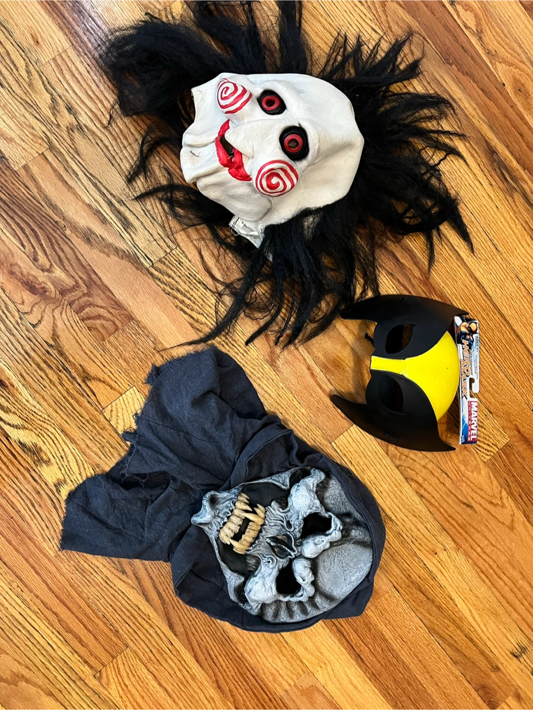Halloween Masks Lot - Billy Puppet, Grim Reaper, Wolverine