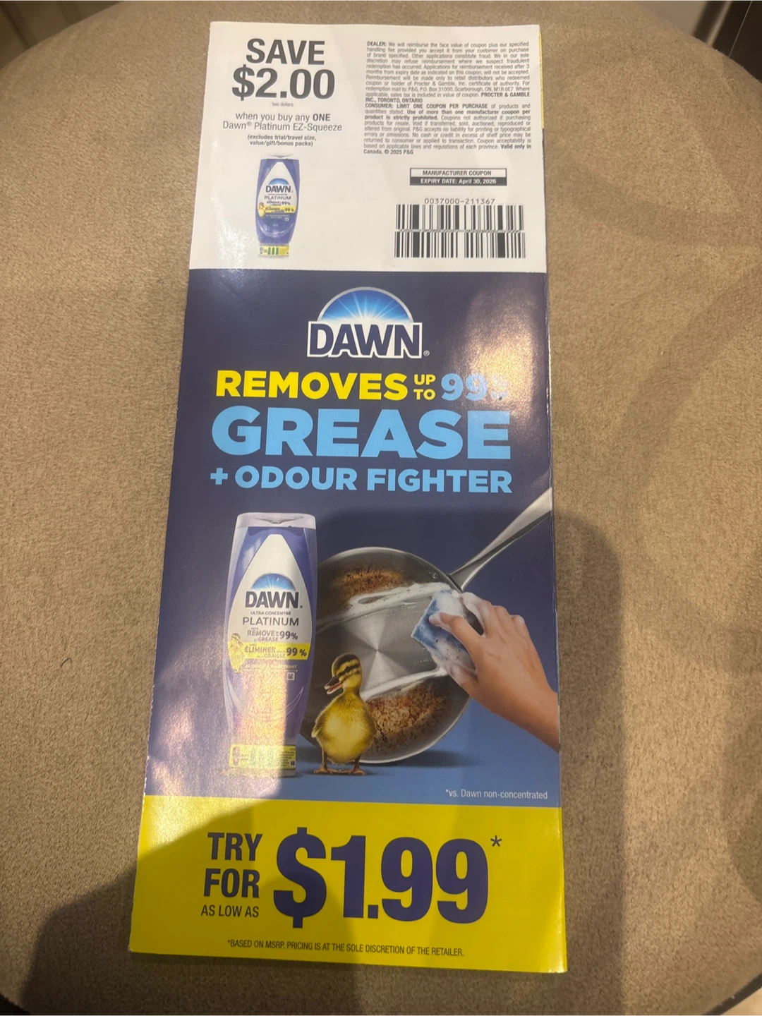Book of coupons good through till April 2026