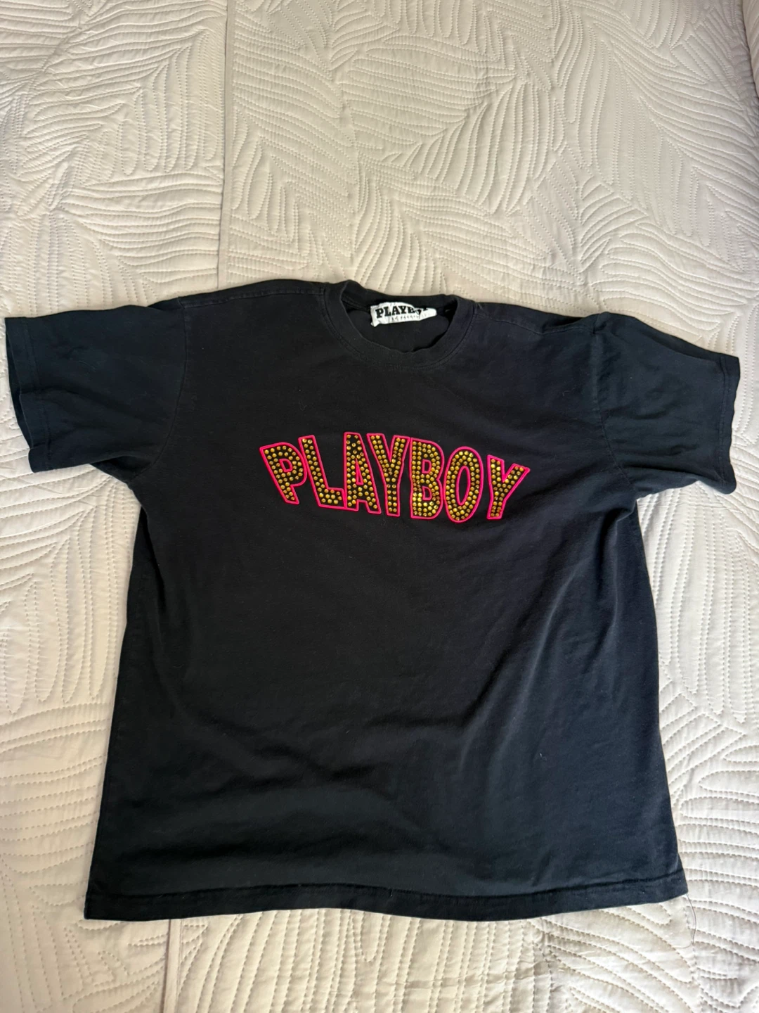 Playboy Rhinestone Logo T-Shirt - photo 2